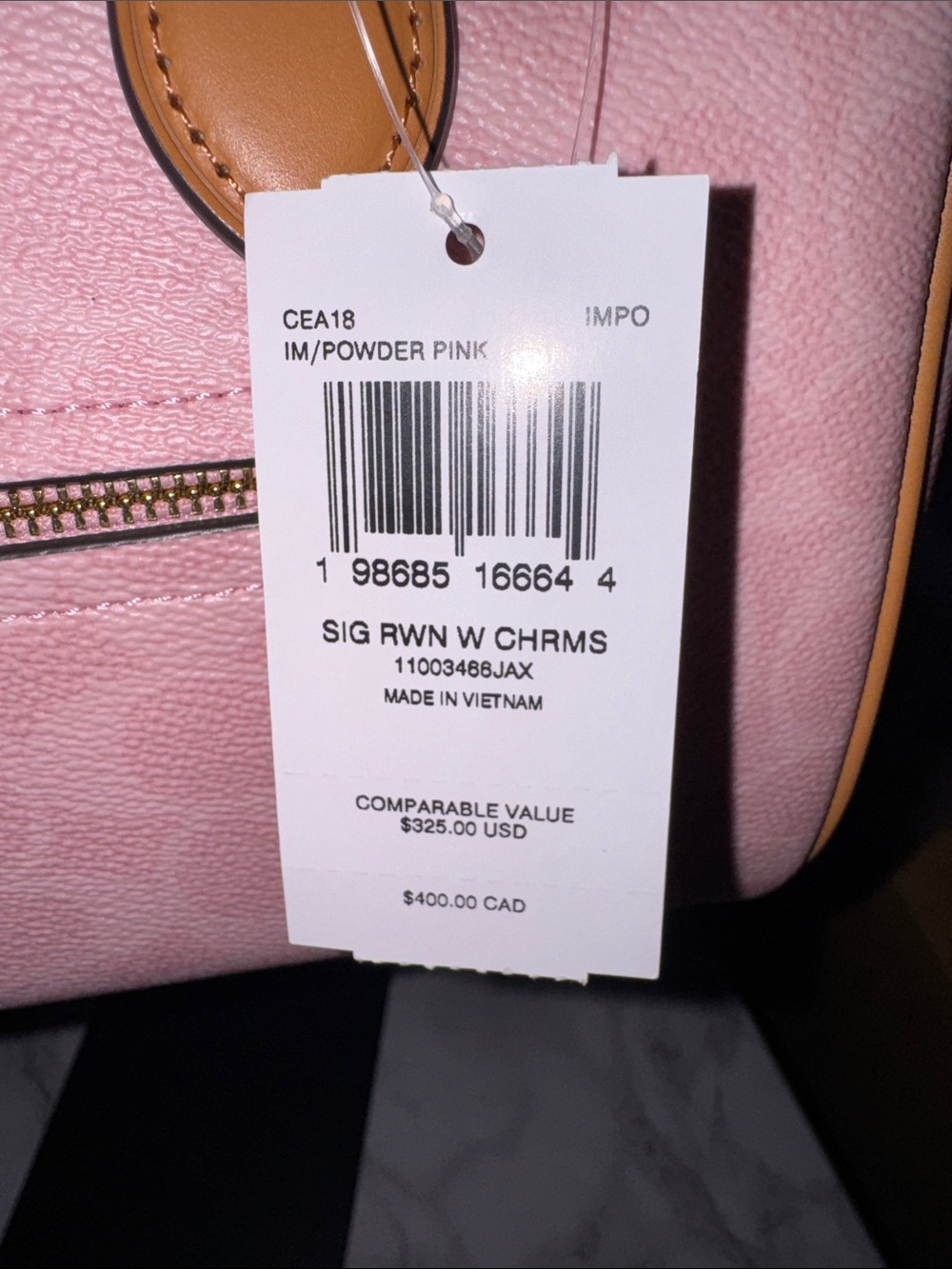 Coach Pink Leather Satchel with Tan Trim and Gold Hardware - Picture 2 of 12